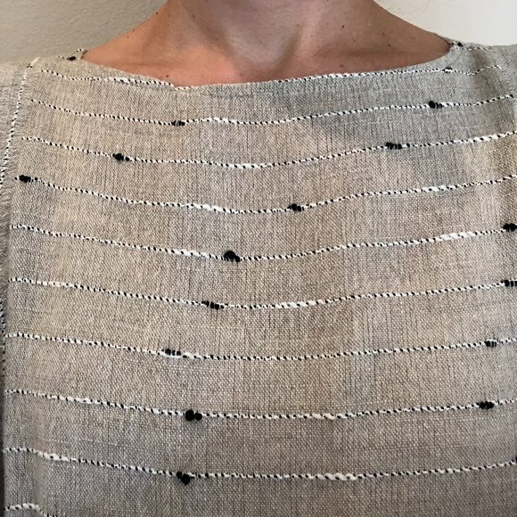 Vintage 80s V Max by Arthur Max Oversized Dolman Sleeve Beige Top EUC - Picture 3 of 6